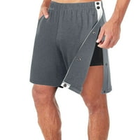 Binmer muški kratki plus veličina zastava za patchwork džep elastični struk bočne kopče ravne poluvremene hlače sportske hlače