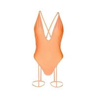PXIAKGY intimi za žene Dame Laceup OnePice plus veličina Donje rublje Pajamas Donje rublje Pidžamas Orange + XL