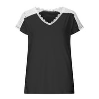 Čapiitl Ženski vrhovi, ženska majica kratkih rukava s kratkim rukavima s kratkim rukavima, XXXXL