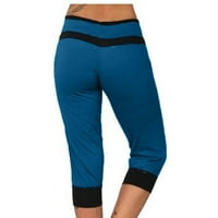 Ponude Farstey Danas Capri pantalone za žene sa potezom elastičnih struka Slim Comfy pantalone Ležerne prilike za patchwork patchwork patch pathers, S-4XL