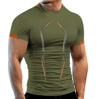 Yubnlvae muns majica muške ljetne velike elastičnosti Sportski sportski uzorak kratkih rukava Ispiši