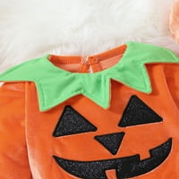 Toddler Baby Boys Girls Halloween Pulover dugih rukava Cartoon Cartoon Pumpkin Party Casual Cosplay vrhovi + šešir