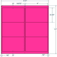 Compulabel 340187, 4 3-1 3 Laserske fl ružičaste dostave u usporedbi sa Avery® 5164