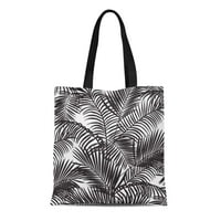 Platno tota torba Bijela moderna crna tropska dlaka Neutralno jednostavno zarbane torba na ramena Trgovinske vrećice