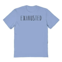Iscrpljena grafika za humor tropska plava muška pamučna majica
