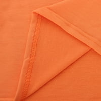 Haljina za žene Ljetna modna čvrsta boja okrugli vrat Kratki rukav Ležerne prilike Sportske haljine Proljeće Ljetne haljine za žene Orangem