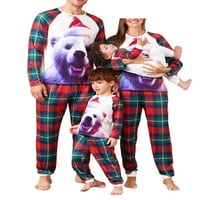 Amiliee Porodica koja odgovara božićnim pidžamama dugih rukava na dugim rukavima PLAJ HLAČE FESTIVALNI SLEEPEWER HAMERS PJ je set