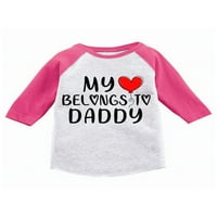 Moje srce pripada tati košulju od tatine raglan 5t dječaka 4T 2T 2T Djevojke odjeću Happy Valentines