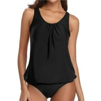 Ženski klika za kupaći kostim Ženski modni bikini set kupaći kostim ispunjeni puni kupaći kostimi za plažu odjeća Black 8