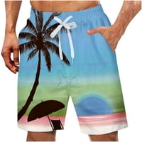 TAWOP plaže kratke hlače traper kratke muške džepove džepa za crtanje nebesko plavo 4
