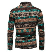 Blueeeeeek etničko stil polu-zip ležerni štand-ovratnik duks pulover