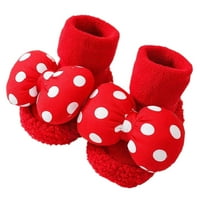 Češljane pamučne slatke 3D baby protiv klizanja čarape zimske tople čarape mekane klizne čarape za bebe 0-8y