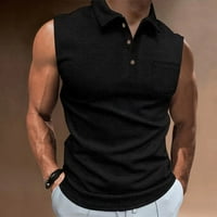 Daqian muns polo majice odobrenje moda lično ličnosti muški ležerni tanki kratki rukav tisak t skraćenih rupnih rukava bluza i košulje za muškarce Cleariance crni 12