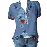 Bluza Ženska veličina Pocket Top Lako Jednostavna košulja s kratkim rukavima plus ženska bluza