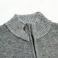 Wozhidaoke džemperi za muškarce Muška pamučna ploča od jakne sa štandom navratnik pletena prstija prskanje džemper kaput kardigan elegantni kardigan džemperi za muškarce