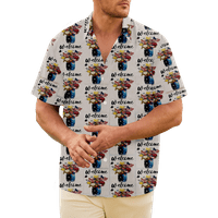 4. jula muške havajske košulje SAD Nacionalna majica zastava Grafički 3D košulja - 3D print vikend kratkih