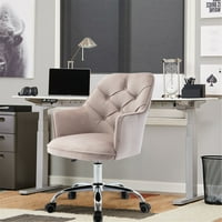 Moderna akcentna stolica, singar baršun tkanina stolica, tapacirana okretna stolica sa mekim leđima,