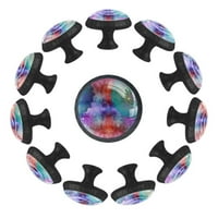 Okrugle kristalne staklene gumbe mandalas vučna ručka za ormare za ormare za ormare za ormar za ormar sa vijcima