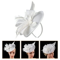 Traka za glavu šešir žene fascinatore za kosu za veo čaj čaja Derby fascinatori Headdress MESH Cvjetni