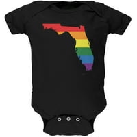 Florida LGBT Gay Pride Rainbow Black Soft Baby Jedan - 18- mjeseci