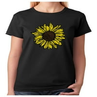 Suncokretov košulja za žene djevojke Ljetne grafike Tee slatka ženska majica xx-velika bijela