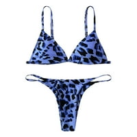 AMLBB Dvije kupaći kostim za žene Leopard Print High Sheik Dva bikinija kupaći kostimi kupaći kostim za kupalište Oprema za kupanje