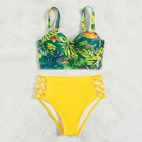 Tummy Control Bikini Junior kupaći odijela Hraštaci Ženski podijeljeni kupaći kostim bikini od tiskani