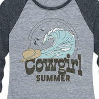 Instant poruka - Cowgirl Ljeto - Ženska grafička majica Raglan