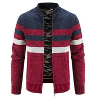 Muška modna jesen i zimska karirana runa sa kapuljačom Pletena džemper džemper jakna na klirensu