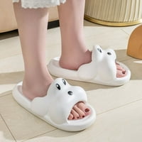Zunfeo Womens Flat Slide Sandals: S crtani papuče Super Mekani prozračiva za klizanje kućišta kućnih papuča White 5.5