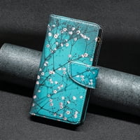 Feishell iPhone plus Case sa zipper kožnim kožnim kožnim poklopcem Flip stalak za nosače karata Magnetic