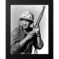 Hollywood Photo Archive crna modernog uokvirenog muzeja Art Print pod nazivom - Sands iz Iwo Jima - John Wayne