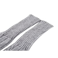 Amshibel ženski kabel pletene bedre velike čarape visoke pletene čarape dodatne duge zimske čarape za