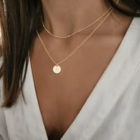Slojevi ogrlice za žene 14K pozlaćene početne choker ogrlice nakit za žene