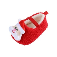 Hirigin Baby Božićne ravne cipele, mekane jedino klizajuće krznene cipele na otvorenom na otvorenom
