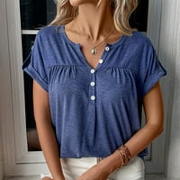 Ženska majica obojena majica s kratkim rukavima Jednostavna vanjska špeetka Dame Dailywear