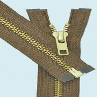 24 Srednja jakna sa masom Zipper YKK mesinga ~ odvajanje l Light Brown