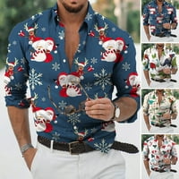 Ayyufe božićna majica Termički prozračiva svečane boje Muška košulja
