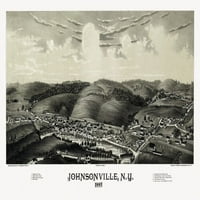 Antička karta Johnsonville New York Rensselaer County Poster Print