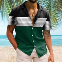 Muška modna bluza Top Tropic Style Print Hawaii Ljeto Okrenite košulju ogrlice Casual Short Spring Revel 3D printske majice Modne majice
