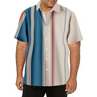 Muška majica Mens casual gumb s kratkim rukavima dole majice na plaži tropske ljetne košulje Havajska