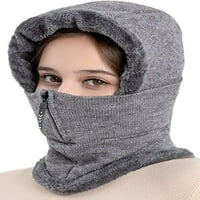 Cocopeants Women Winter Beanie HATS maska ​​Set Jednodijelni Fleece obložen pletit balaclalas maska