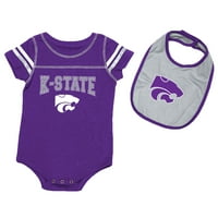Novorođen i novorođenčad Colosseum Purple Siva Kansas State WildCats Chocolate Dvodijelni bod i set