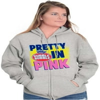 Prilično u ružičastoj dubble Bubble logo Zip hoodie dukserice žene bristične marke s