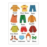 Set Kids Odjeća za odjeću Odjeća naljepnica Naljepnice