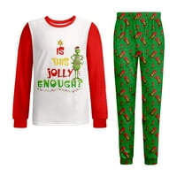 Grinch Porodica koja odgovara Božić Pidžami Set Xmas Da li je ovo veselo dovoljno praznični pajama za