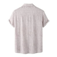 Muška ležerna košulja Summer Stripe majica s kratkim rukavima Single Shell-down košulja modne labave