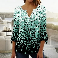 Ženska bluza Ljeto Trendi Trendi rukav za slobodno vrijeme V-izrez Ležerne prilike ugrađenu tuniku Tops