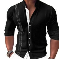 Muška haljina košulja dugih rukava mišićna bluza za bluzu na svečane majice