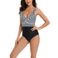 Jedno kupaće kostim za žene ruffled duboki V izrez za kupaći kostim za kupaći kostim Trčja kostim natrag